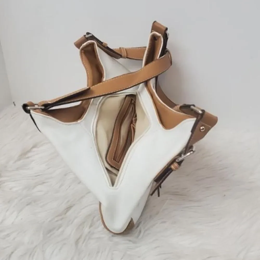 ROSETTTI WHITE & BROWN HOBO BAG